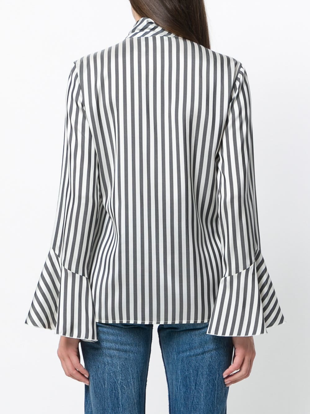 Etro Striped Pussy Bow Shirt, $300 | farfetch.com | Lookastic