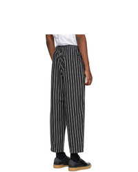 Nanamica Black Vertical Stripe Trousers