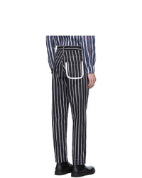 Daniel W. Fletcher Navy And White Striped Jeans