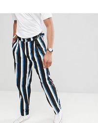 ASOS DESIGN Tall Wide Balloon Trousers In All Over Stripe