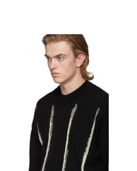 Ann Demeulemeester Black And White Kuprin Stripes Sweater