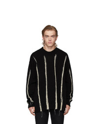 Ann Demeulemeester Black And White Kuprin Stripes Sweater