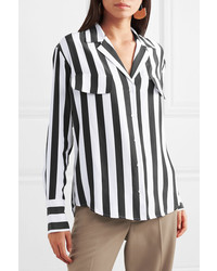 Frame Striped Washed Silk Shirt