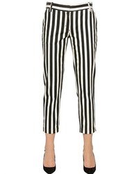 Black and White Vertical Striped Jeans
