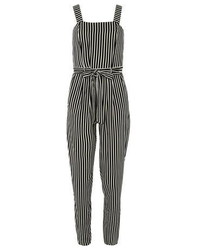 Black and White Vertical Striped Jumpsuit