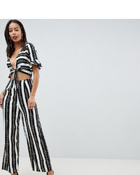 Asos Tall Asos Design Tall Tea Jumpsuit With Cut Out And In Chain Print