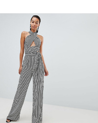 Missguided Tall Multiway Wrap Stripe Jumpsuit