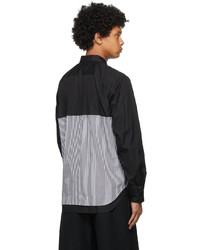 Comme Des Garcons Homme Plus Black And White Panelled Shirt