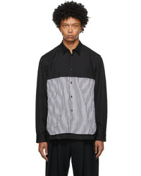 Comme Des Garcons Homme Plus Black And White Panelled Shirt
