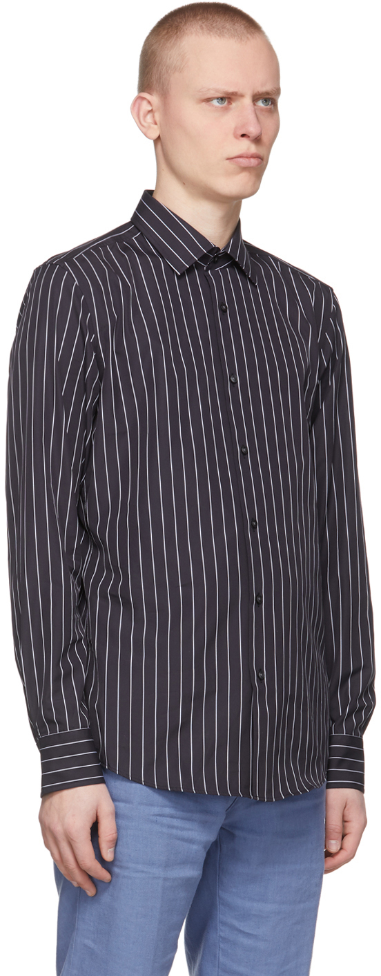 BOSS Black Striped Jango Shirt, $126 | SSENSE | Lookastic