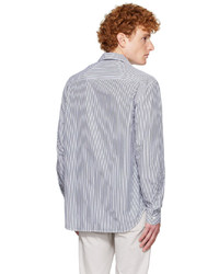Dunhill Black White Stripe Zip Shirt