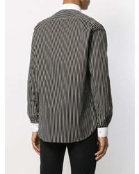 Saint Laurent Striped Contrasting Collar Shirt