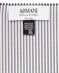 Armani Collezioni Stripe Silk Ottoman Pocket Square
