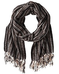 Isotoner Woven Stripe Rayon Chenille Scarf