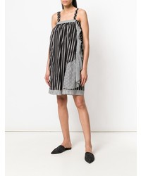 Twin-Set Striped Frill Trim Mini Dress