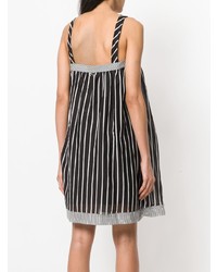 Twin-Set Striped Frill Trim Mini Dress