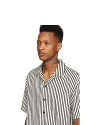AMI Alexandre Mattiussi Black And Off White Striped Shirt