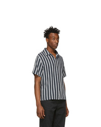 Rag and Bone Black And White Avery Short Sleeve Shirt