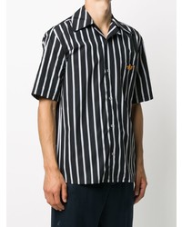 Off-White Stripe Pattern Bowling Shape Shirt