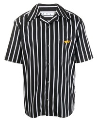 Off-White Stripe Pattern Bowling Shape Shirt