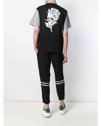 Alexander McQueen Striped Skull Print Shirt