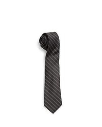 DKNY Boys Striped Silk Tie Black
