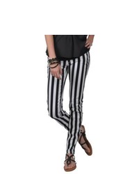 Journee Collection Juniors Stretchy Striped Skinny Pants