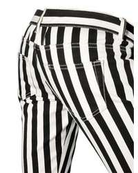 Saint Laurent Striped Stretch Cotton Denim Jeans