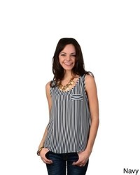 Hailey Jeans Co Juniors Sleeveless Striped Top