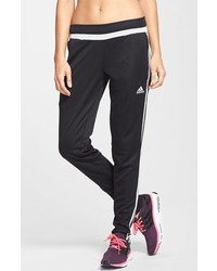 Women S Black And White Vertical Striped Sweatpants By Adidas