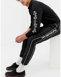 HUF Worldwide Panneled Track Pant In Black