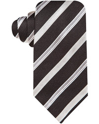 Tasso Elba Pavia Black And White Stripe Tie