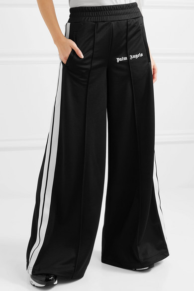 Satin Wide Leg Track Pants