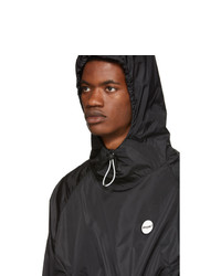 MSGM Black Hooded Anorak Jacket