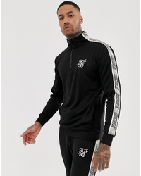 Siksilk Track Top In Black With