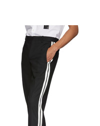 Neil Barrett Black And White Wool Piping Trousers