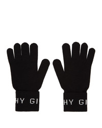 Givenchy Black And White Wool Gloves