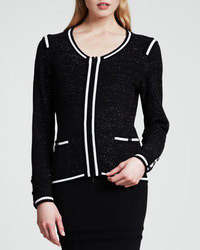 Black and White Wool Jacket