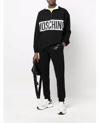 Moschino Logo Print Front Zip Sweatshirt