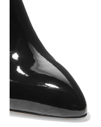 Gianvito Rossi 70 Patent Leather Ankle Boots Black