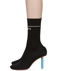 Vetements Black Logo Ankle Sock Boots
