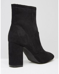 London Rebel Calf Heeled Ankle Boots