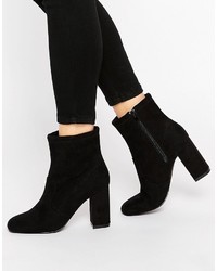 London Rebel Calf Heeled Ankle Boots