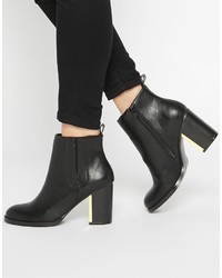 Asos Collection Evermore Metal Detail Ankle Boots