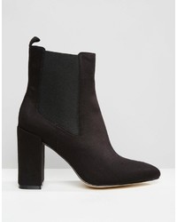 London Rebel Flare Heeled Ankle Boots