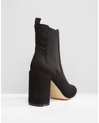 London Rebel Flare Heeled Ankle Boots