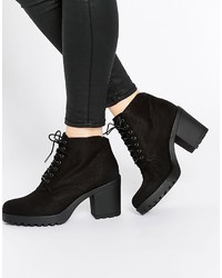 Vagabond Grace Black Textile Ankle Boots