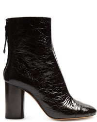 Isabel Marant Grover Crinkle Patent Leather Ankle Boots