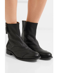 Chloé Lexie Textured Leather Ankle Boots Black
