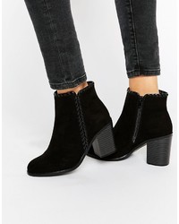 London Rebel Mid Heeled Ankle Boots